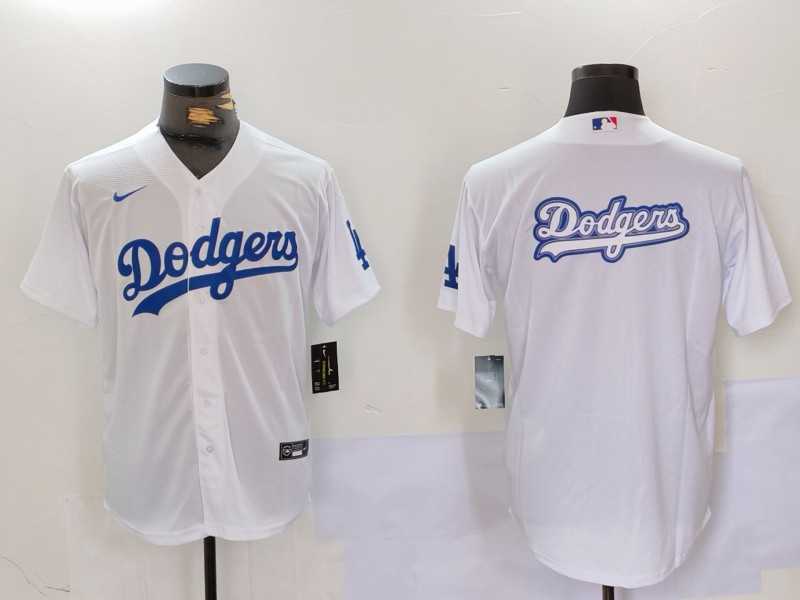 Men%27s Los Angeles Dodgers Blank White Cool Base Stitched Jersey1->los angeles dodgers->MLB Jersey